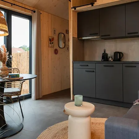 別荘 Tinyhouse 2 Pers Met Prive Hottub *